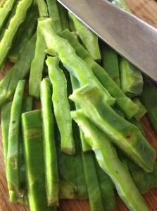 Chopped nopales