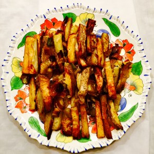 Vayishlach: Roasted potatoes, apples and leeks