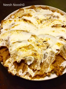 Folding ingredients together in Va'yigash dish