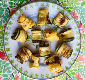 Nitzavim: stuffed zucchini rolls
