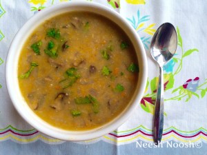 Cheshvan: Mushroom and bean soup