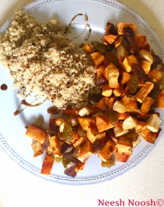 Nisan: Roasted fruits and quinoa